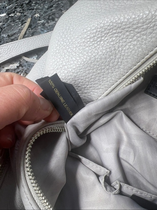 Rebecca Minkoff Julian Gray Pebble Leather Backpack with silver-tone hardware main image 6